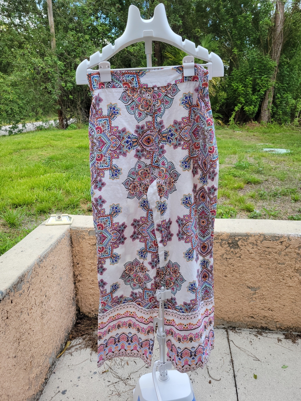 Rachel Zoe Size Bohemian Printed Large Linen Blend Pants